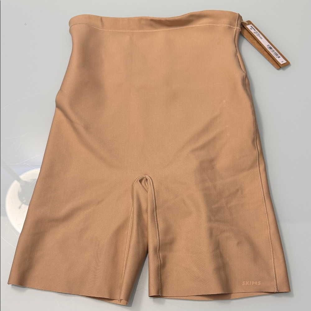SKIMS High-Waist Sculpting Shapewear Shorts in Nude